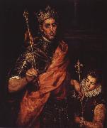 El Greco ludvig den helige av frankrike oil painting